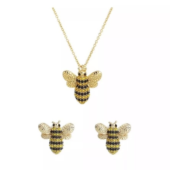 kate spade Jewelry - 🐝HP🐝NWOT Kate Spade Picnic Perfect Pave Bee Set
